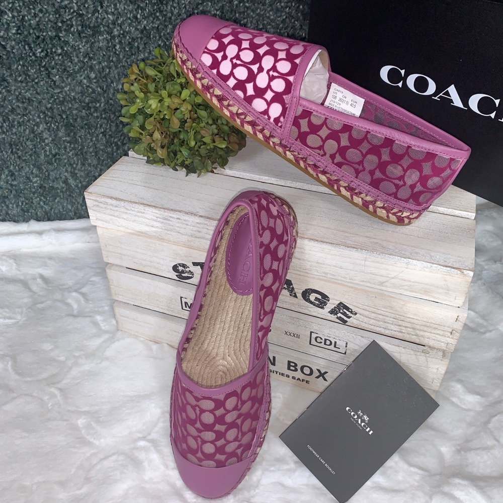 COACH Cleo Espadrilles Signature Casual Flats